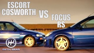 Escort Cosworth VS Focus RS  Fifth Gear Classic [upl. by Silas]