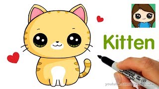 How to Draw a Kitten Super Easy [upl. by Akli]