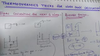 Thermodynamics Tricks for work done calculation  Reversible and Irreversible process [upl. by Vala]