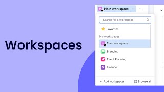 Workspaces  mondaycom tutorials [upl. by Loats]