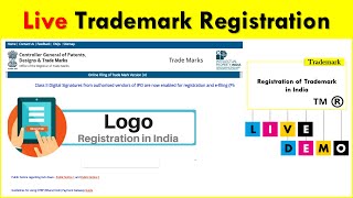 Trademark Registration Live Demo  Live Trademark Registration  Logo  Brand  Word Registration [upl. by Calista]