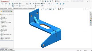 Solidworks Sheet metal Gusset tutorial [upl. by Lesig]