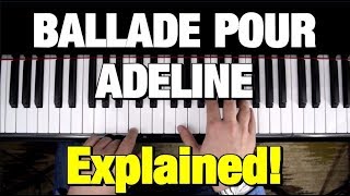 BALLADE POUR ADELINE  PIANO TUTORIAL CLAYDERMAN [upl. by Ginnie879]