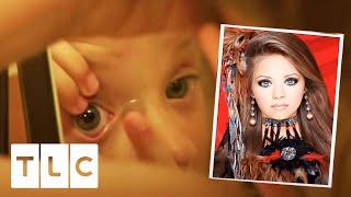 Young Pageant Contestant Tries Coloured Contact Lenses For The Competition  Toddlers amp Tiaras [upl. by Azilem534]