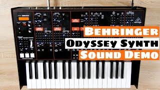 Behringer ODYSSEY Analog Synthesizer Beta Sound Demo  SYNTH ANATOMY [upl. by Zoarah]