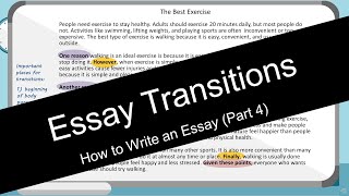 How to Write an Essay Transitions with Worksheet [upl. by Aserret]