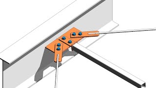 Tutorial 5 Connection Design Part 4 Revit custom steel connection bracing gusset [upl. by Miksen]