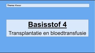 Havo 5  Afweer  Basisstof 4 Bloedgroepen en bloedtransfusie [upl. by Steady]