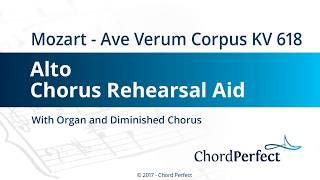 Mozarts Ave Verum Corpus KV 618  Alto Chorus Rehearsal Aid [upl. by Verine619]