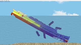 HMHS Britannic Sinking Floating Sandbox [upl. by Odlabu]