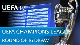 UEFA Champions League round of 16 draw [upl. by Irodim]