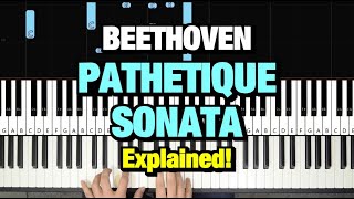 HOW TO PLAY PATHETIQUE SONATA 2ND MOVEMENT BY BEETHOVEEN PIANO TUTORIAL LESSON [upl. by Arturo148]