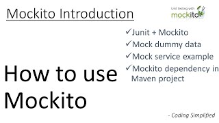 Mockito Introduction  How to use Mockito [upl. by Anauq]