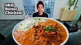 MASSIVE 5KG Indian Curry Challenge  Butter Chicken Mukbang [upl. by Belva680]