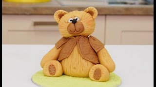 How To Make a FondantIcing Teddy Bear Cake Topper  Paul Bradford Sugarcraft School [upl. by Houston]