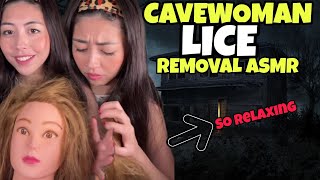 Cavewoman Scalp Massage amp Lice Removal  Primitive ASMR Relaxation [upl. by Nosac]