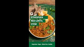 Ethiopian Spiced Red Lentils Recipe  VegetarianVeganEasy [upl. by Nylyak]