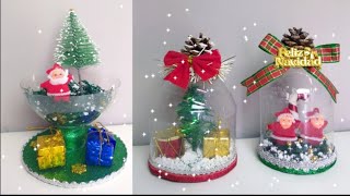 ADORNOS NAVIDEÑOS reciclando botellas  Manualidades Navideñas 2020  Ideias para Natal diynavidad [upl. by Edge]