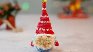 CROCHET Christmas Gnome Tutorial  How To Crochet Gnome Free Pattern Part 1 [upl. by Alexia]