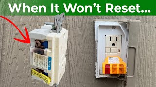 How to Replace an Outdoor GFCI Electrical Outlet that Wont Reset [upl. by Ynittirb]