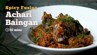 Achari Baingan  Brinjal in Pickle Spices  Eggplant Curry  North Indian Recipes  Cookd [upl. by Squier]