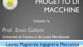 Lezione 1a Progetto di macchine [upl. by Aisercal]