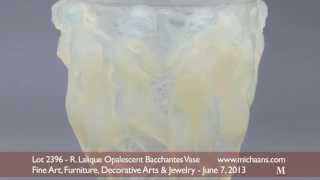 R Lalique Opalescent Bacchantes Vase [upl. by Adirf]