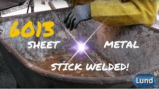 STICK WELDING SHEET METAL with 6013 rods Beginner Welding Series [upl. by Mira559]