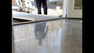 Concrete Polishing From Start To Finish  10 Step Grind [upl. by Eanore]