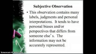 Writing Observations Part 1 [upl. by Lalat]