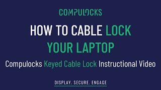 How To Cable Lock Your Laptop Maclocks Keyed Cable Lock Instructional Video [upl. by Johns]