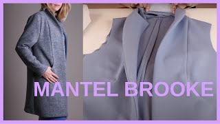 Mantel Brooke nähen  Taschen Kragen und Beleg [upl. by Refinneg]