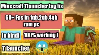 Lag fix in Minecraft pc 100working  Tlauncher lag fix in Minecraft [upl. by Amikat241]