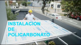 Instalación de Lamina de Policarbonato [upl. by Artemisa]