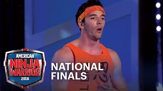 Drew Drechsel Tackles the National Finals Stage 3  American Ninja Warrior [upl. by Ellebanna]