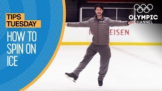 How To Spin in Figure Skating ft Stephane Lambiel  Olympians Tips [upl. by Iggep]