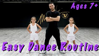 Easy Dance Routine  Hip Hop Dance Tutorial AGES 7  MihranTV [upl. by Sirromaj]