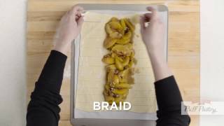 Pepperidge Farm Puff Pastry Braided Peach Strudel [upl. by Berty]