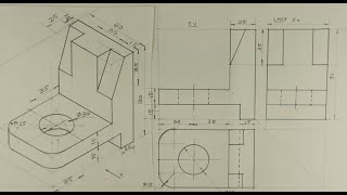 Orthographic Projection  Engineering drawing  Technical drawing [upl. by Locklin]