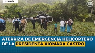 Aterriza de emergencia helicóptero de la Presidenta Xiomara Castro [upl. by Audun]