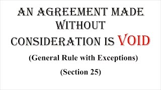 An Agreement made without Consideration is Void  Indian Contract Act 1872  Law Guru [upl. by Rus326]