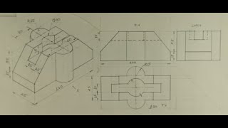 Orthographic projection  Engineering drawing  Technical drawing [upl. by Meihar]