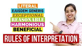 Rules of Interpretation  Interpretation of Statutes in Hindi [upl. by Zeb202]