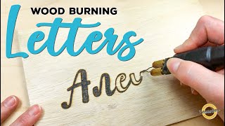 How to Wood Burn Letters  Templates and Freehand [upl. by Brade582]