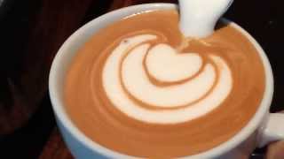 How to make Latte Art The Basics in Slow Motion by Barista Dritan Alsela [upl. by Ripleigh167]