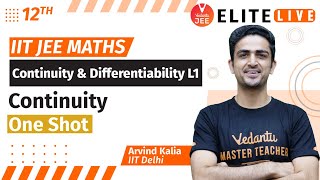 Continuity amp Differentiability Class 12  Lecture 1  JEE Main  JEE Advanced Arvind Sir Vedantu [upl. by Lledroc]