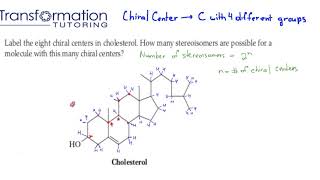 How To Find Chiral Centers Stereocenters In Cholesterol [upl. by Iraam225]