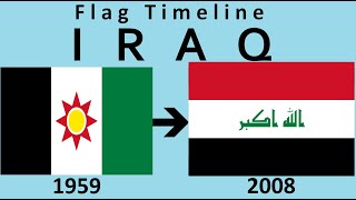 Flag of Iraq  Historical Evolution with the national anthem of Iraq quotMawtiniquot [upl. by Inanak]