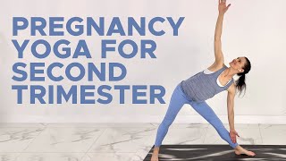 Pregnancy Yoga Second Trimester 30 Minute Prenatal Yoga [upl. by Haonam]