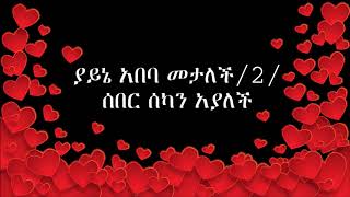 Tsegaye Eshetu quotyayne abebaquot lyrics [upl. by Spalla488]